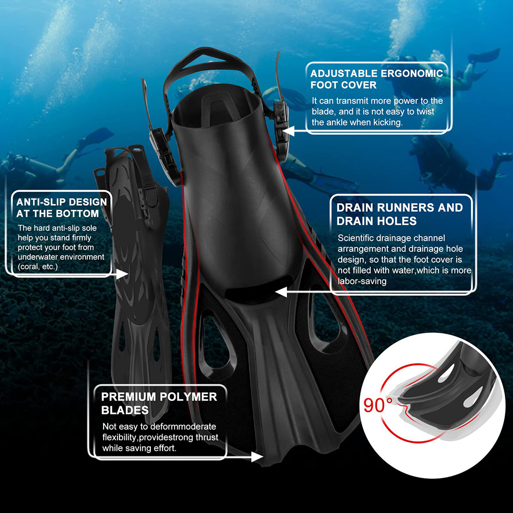Snorkel Fins - Short Adjustabl - Snorkel Dry Top review and price